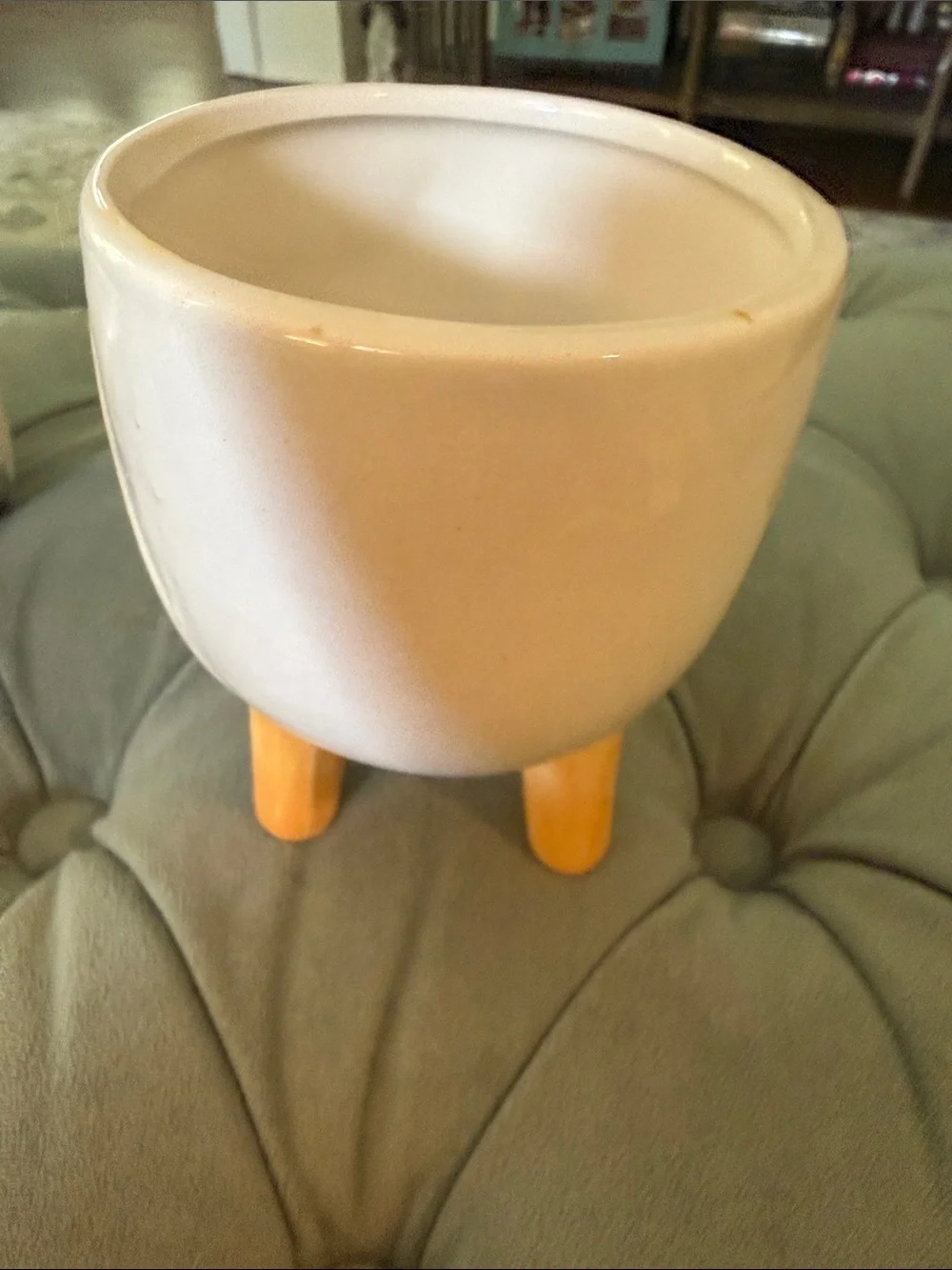 Ceramic Cat Planter and Mini Bowl